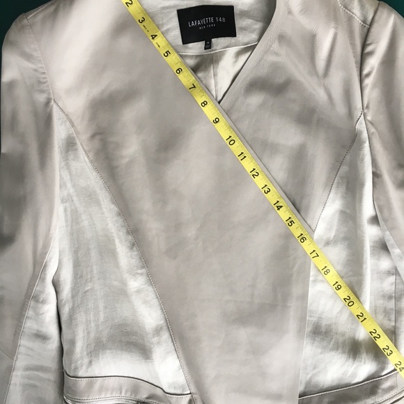 Lafayette 148 Leather & Linen Jacket - Picture 5 of 8